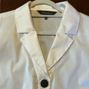 Ming Wang White 3/4 sleeve shirt Size L